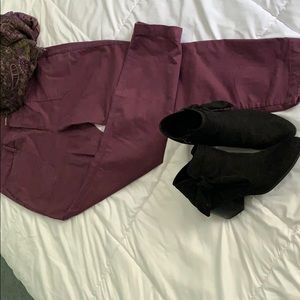 Mid rise chino dress pant